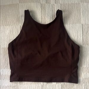 Align High-Neck Tank Top Light Support Espresso